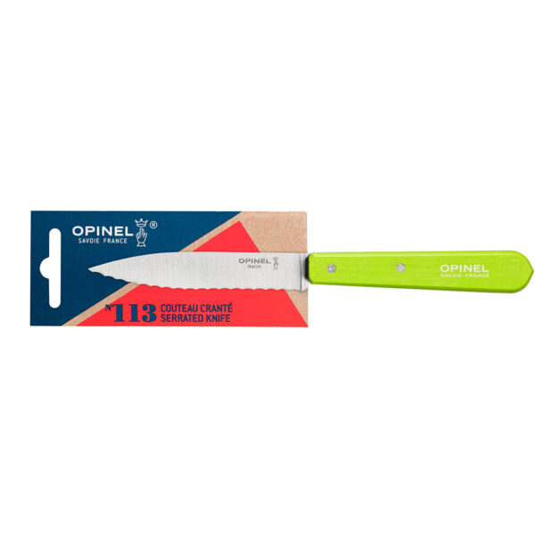 10cm Apple Green Serrated Knife