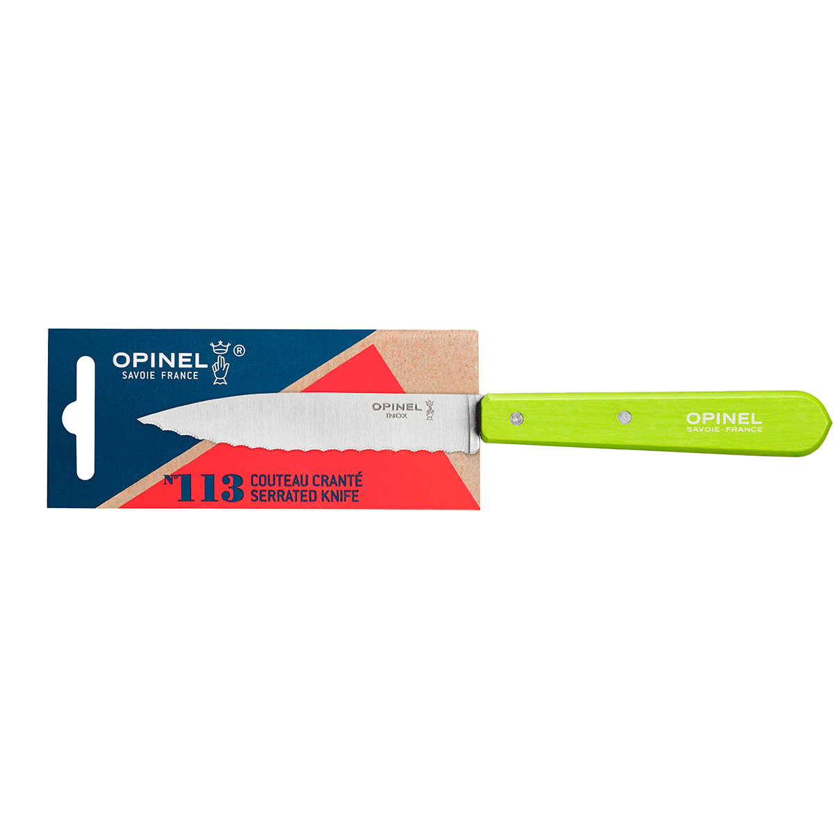 10cm Apple Green Serrated Knife