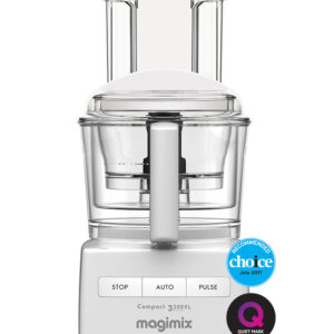 3200XL White Compact Food Processor With Triple Pusher Magimix