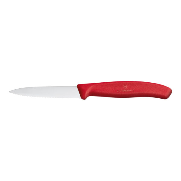 8cm Red Paring Knife Serrated