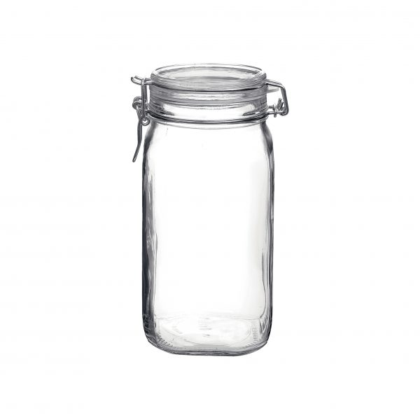 1.5Lt Fido Jar With Clear Lid Bormioli Rocco