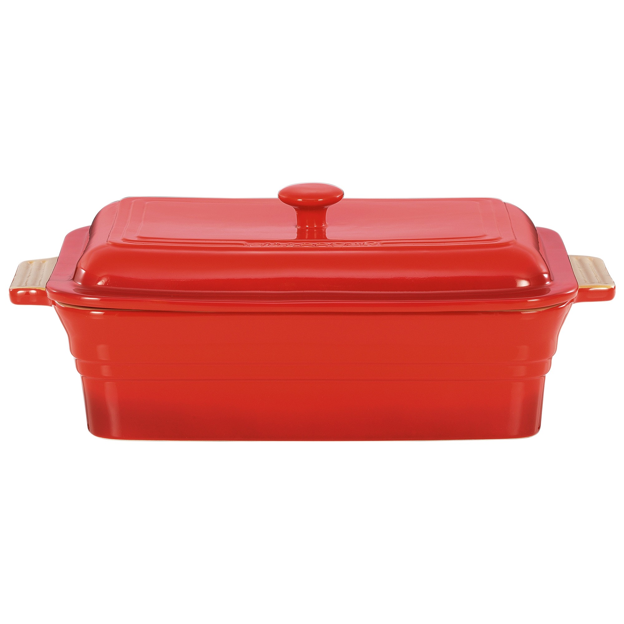 Red Rectangle Baker With Lid La Cuisson