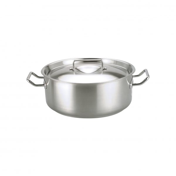12Lt S/S Casserole With Lid Chef Inox