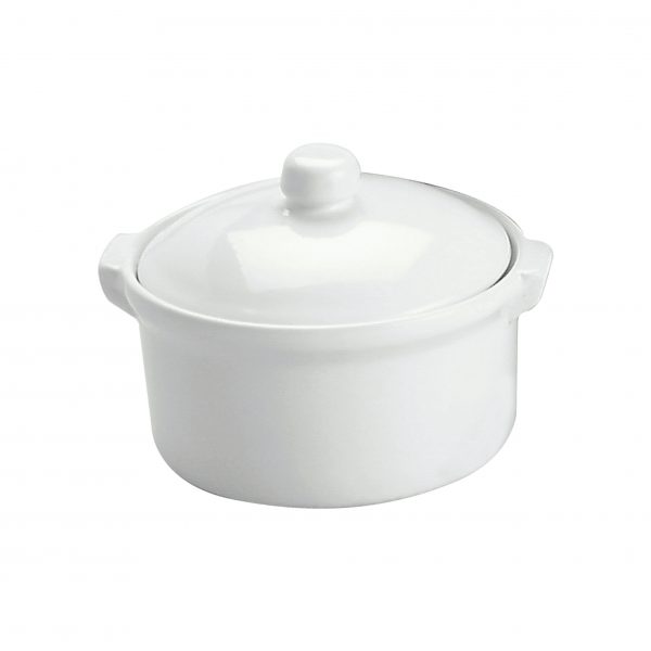 500ml White Casserole With Lid