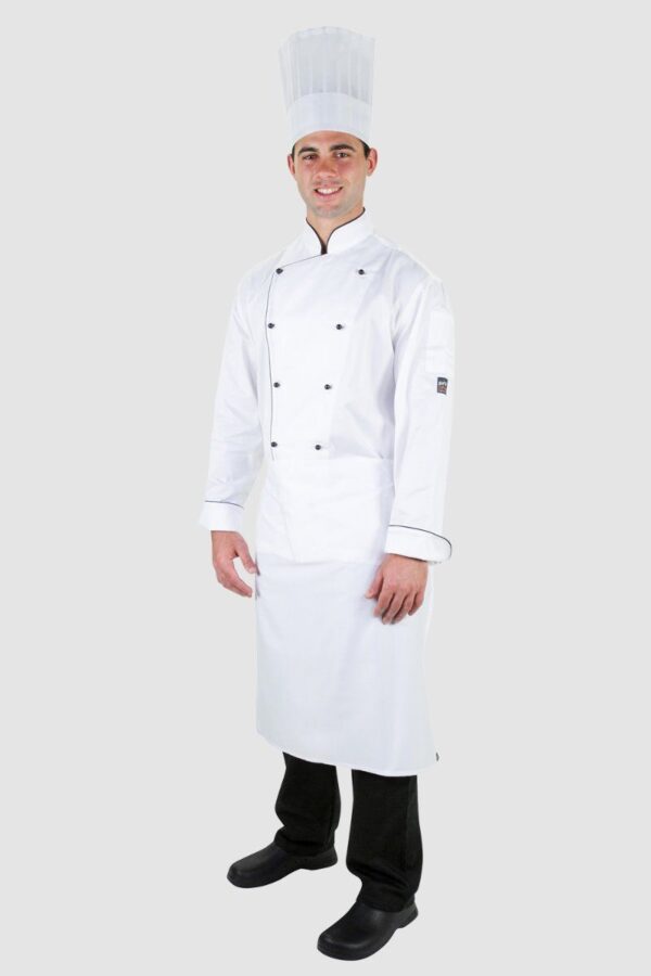 ProChef Jacket White with black piping Large