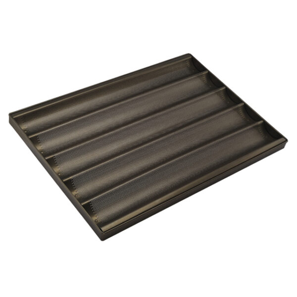 600x400mm 5 Row Non-Stick Baguette Tray